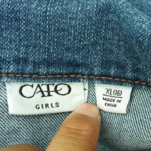 Cato Girl Destroyed Jean Vest Sz 16 - Picture 5 of 6